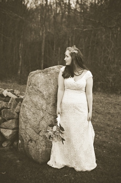 sepia bride portrait