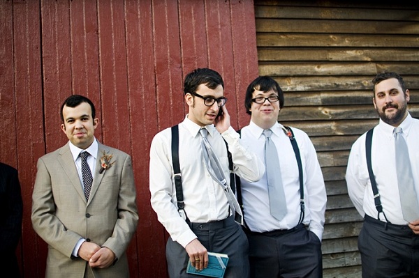 groomsman on the phone