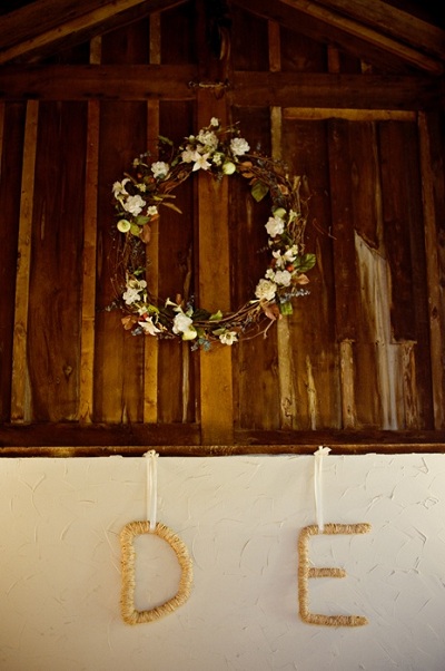 rustic wedding wreath