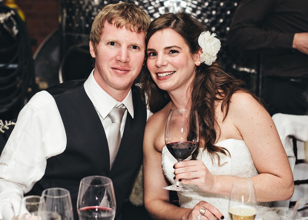 bride and groom at City Winery