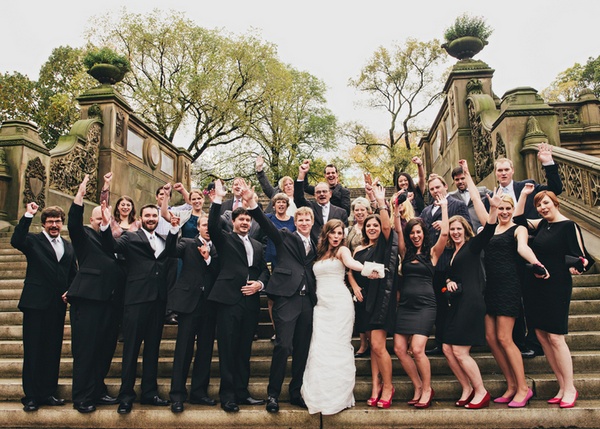 Central park wedding portrait