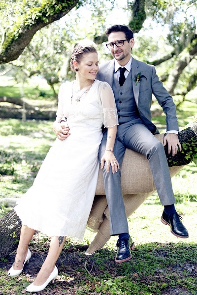 Bride and groom portrait