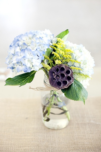 rustic mason jar centerpiece