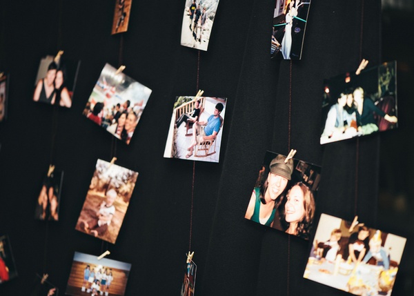 hanging photo garlands