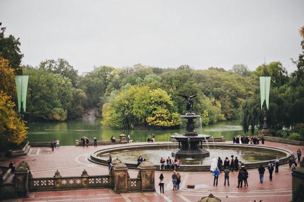 central park wedding portrait