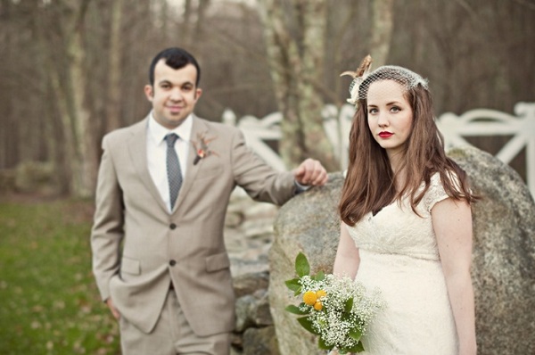 bride and groom portrait