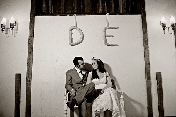 real-intimate-wedding-couple-portrait-monograms-diy