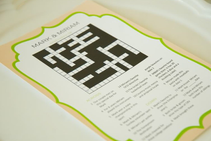 crossword puzzle games wedding