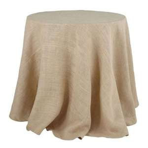 round burlap tablecloth