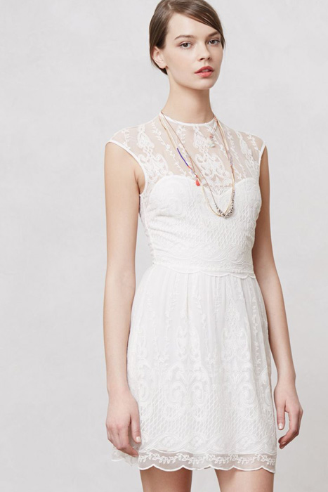 10 Great Elopement Dresses | Lace Anthropologie Dress