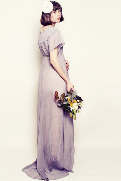 10 Alternative Wedding Dresses under $500 | Grey Chiffon Gown