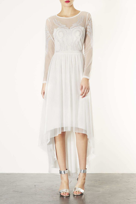 10 Alternative Wedding Dresses under $500  | Topshop Mesh Embroidery Dress