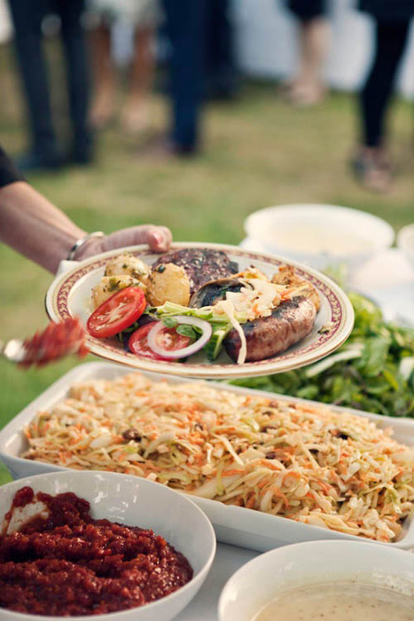 Outdoor BBQ Weddings can help save money on your wedding reception.