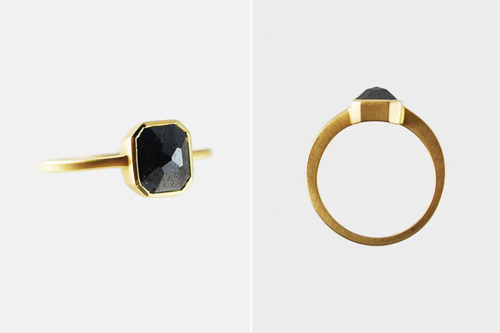 black diamond ring