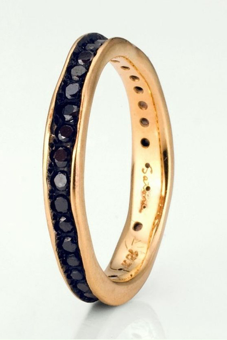 black diamond wedding band