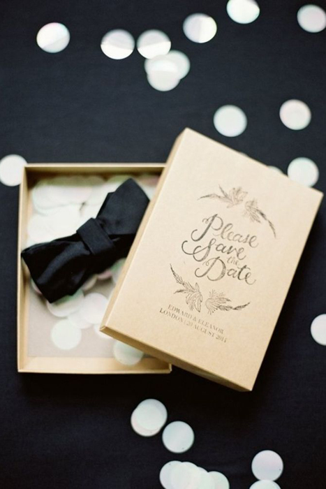bow tie save the date