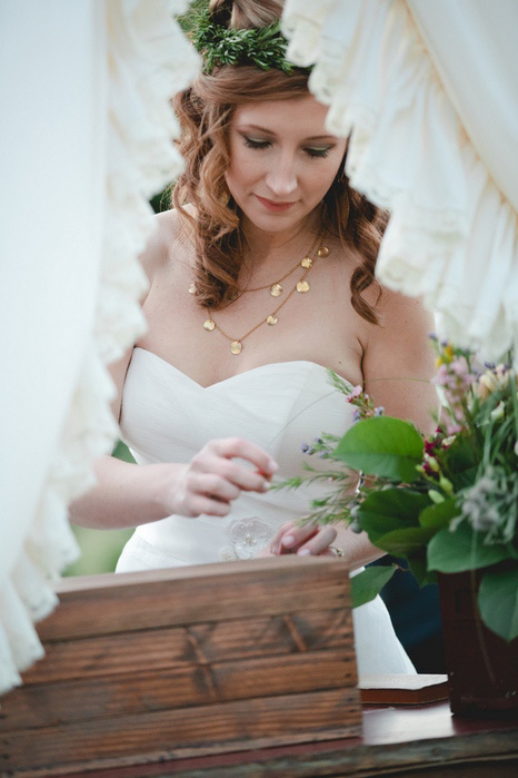 bride at wedding ceremony