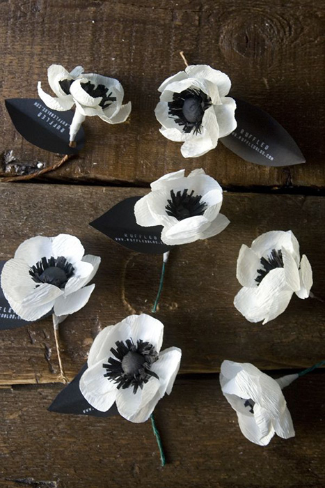 paper anemone escort cards