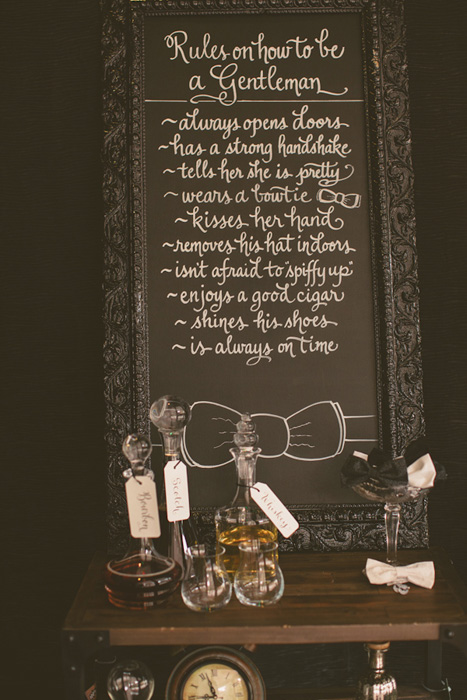 Chalkboard menu