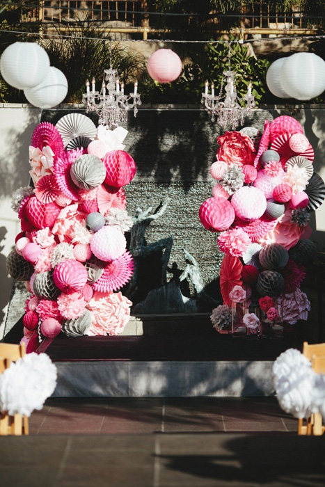 honeycomb wedding altar