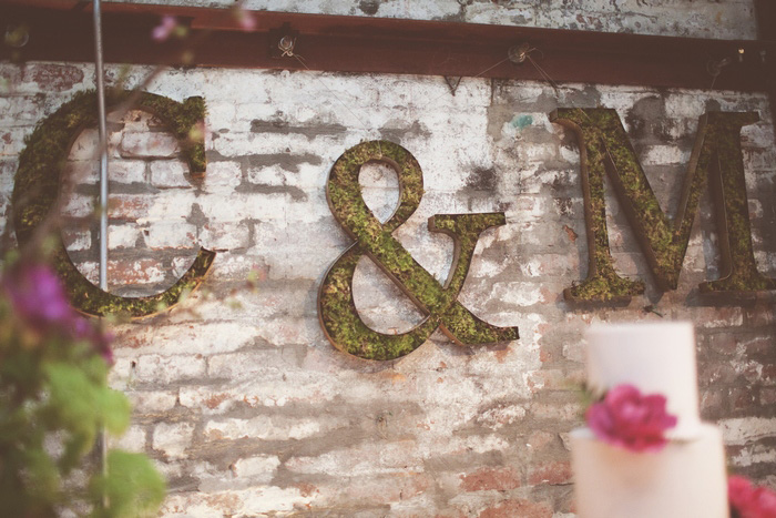 moss wedding monogram