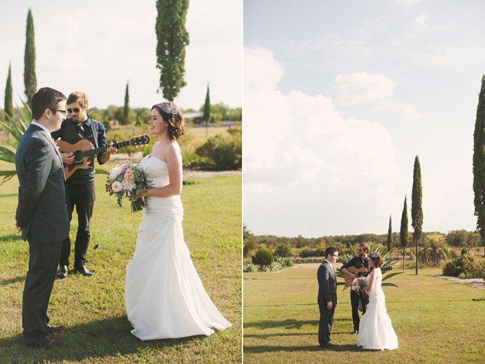 Texas garden elopement ceremony