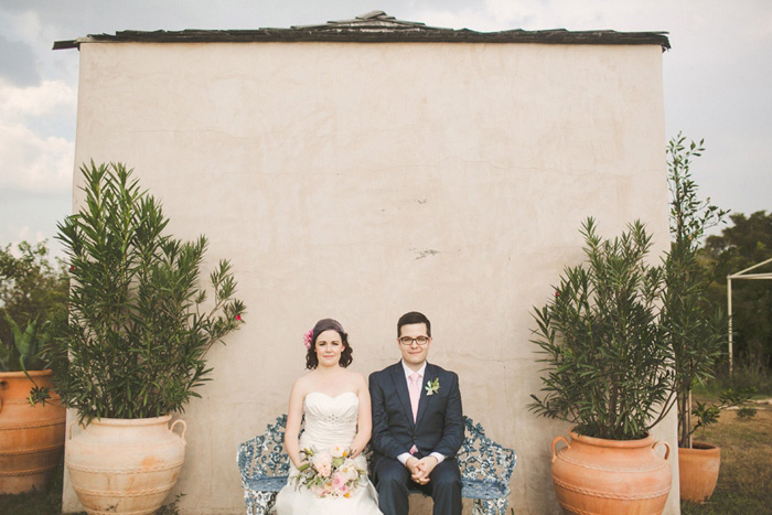 bride and groom Texas portrait