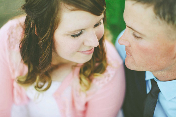 intimate bride and groom portrait