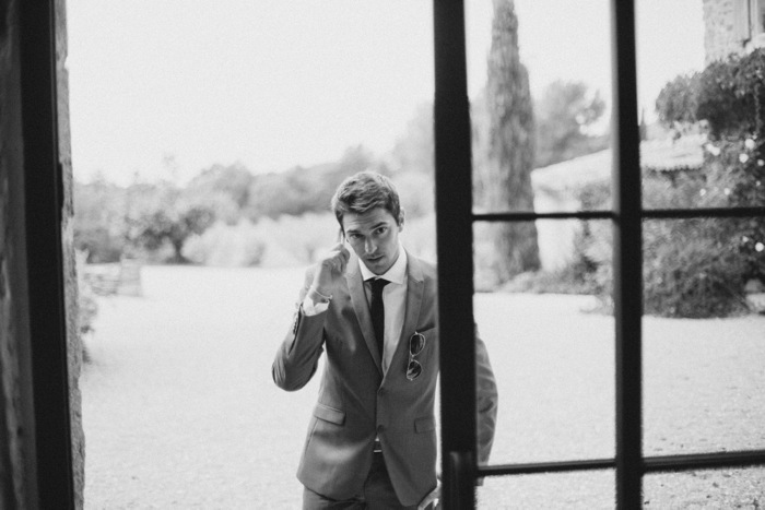 black and white groom