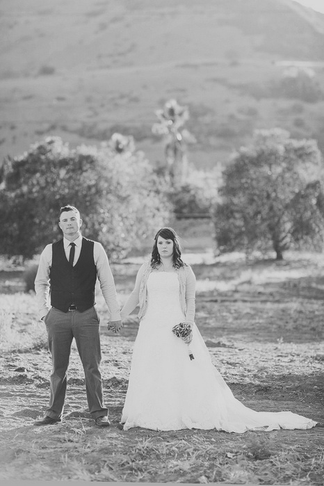 black and white couple portrait