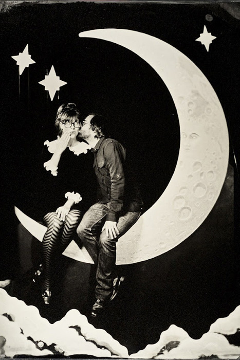 tintype engagement photo