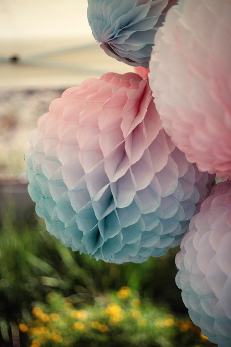 watercolor honeycomb balls