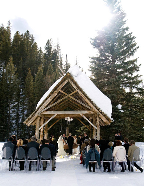 Dunton Hot Springs winter wedding