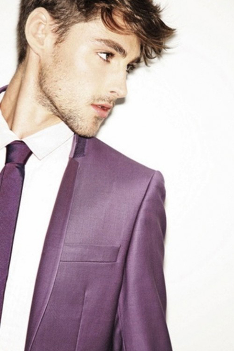 dusty purple suit