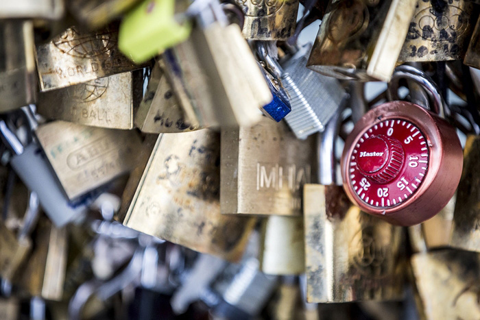 love locks on paris bridge