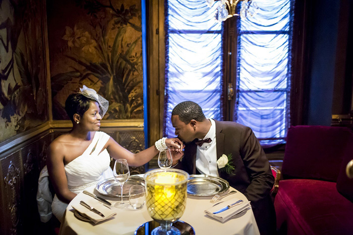 Paris restaurant elopement