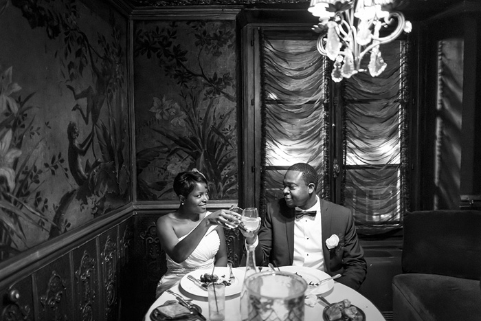 Paris restaurant elopement reception