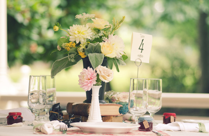 Marshall House wedding reception table