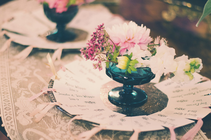 vintage escort card display