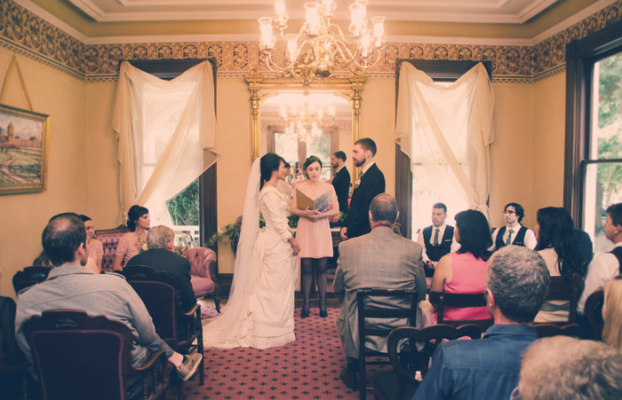 Marshall House wedding ceremony