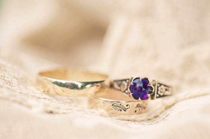 purple engagement ring