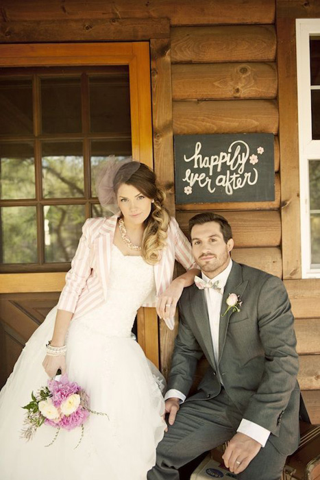 pink striped bridal blazer