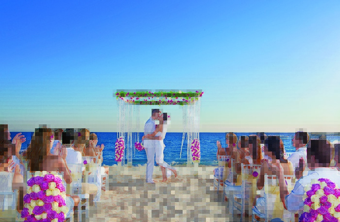 Secrets Puerto Los Cabos wedding on the beach