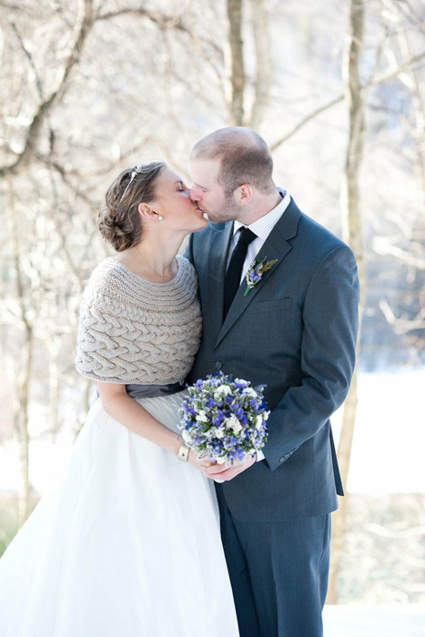 cable knit wedding stole