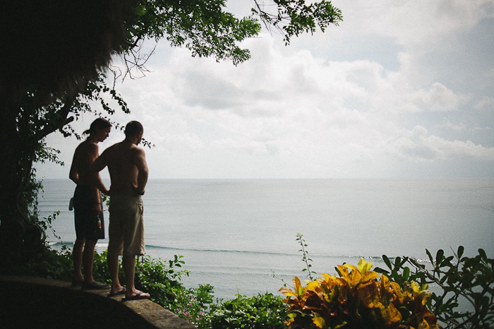 groom with his best man in Bali