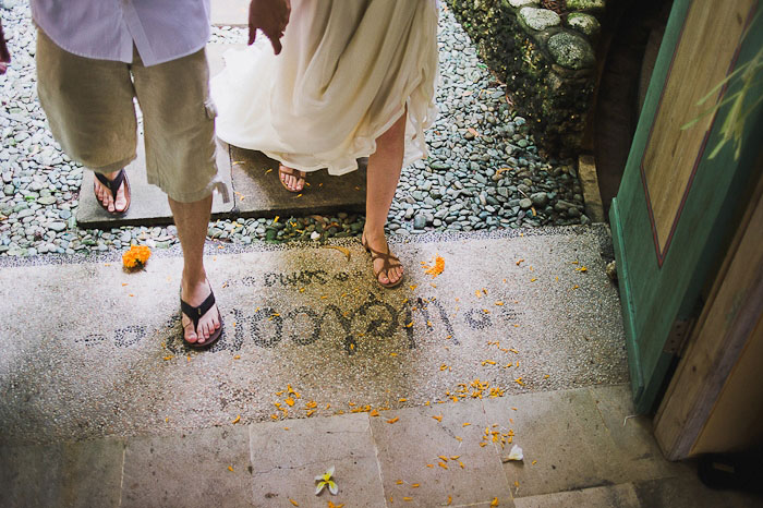 bride and groom reception entrance