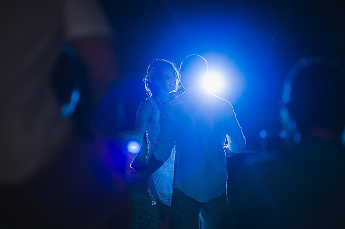 bride and groom dancing