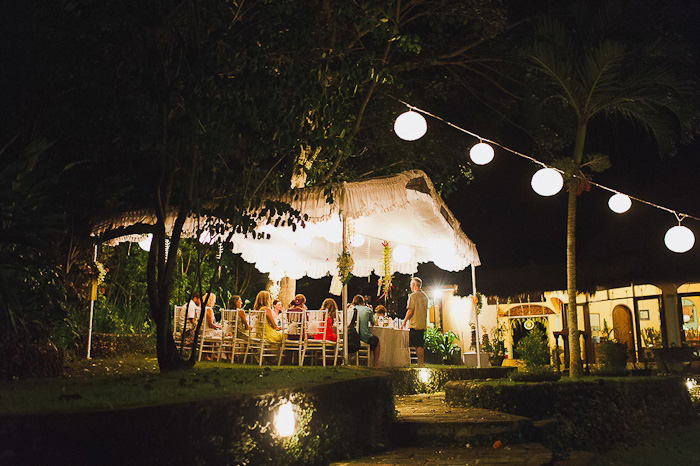 outdoor Bali wedding reception