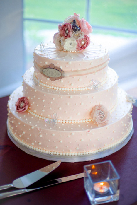 pink wedding cake