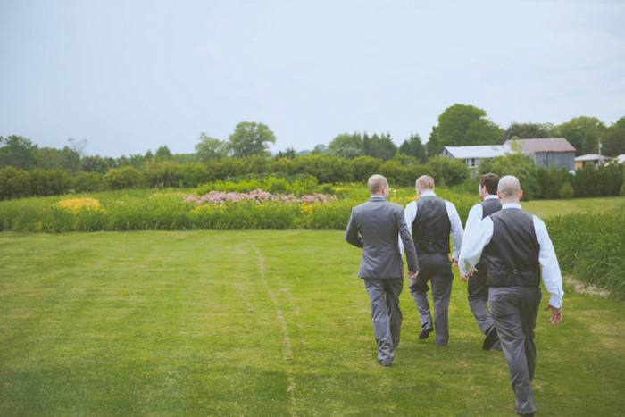 groomsmen heading to the ceremony